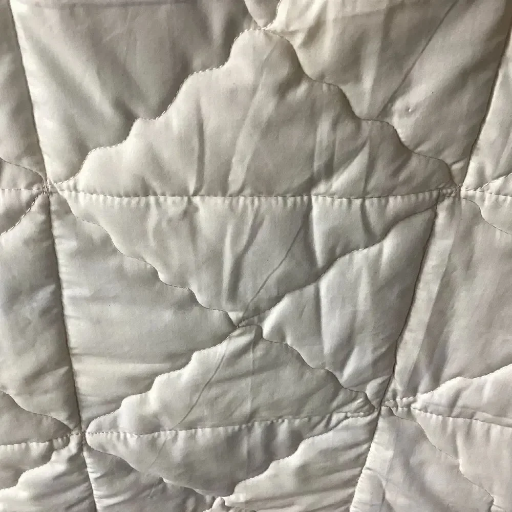 NWT Hand Crafted Gorgeous Shades of Purple, Cream and Gold Hydrangea Print Quilt